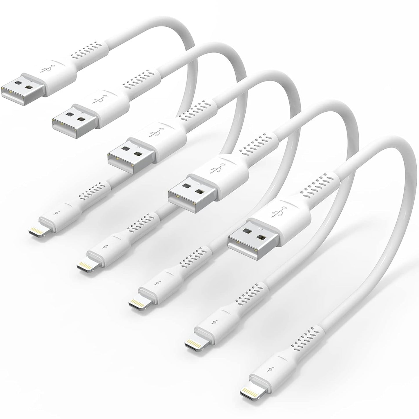 Fast Charge 5Pack Short Lightning Cable for Apple iPhone - ULIFTUS