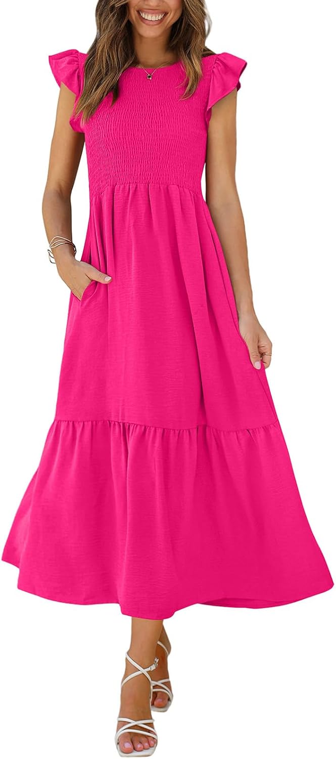 OFEEFAN Women's Casual Maxi Dresses with Pockets Review