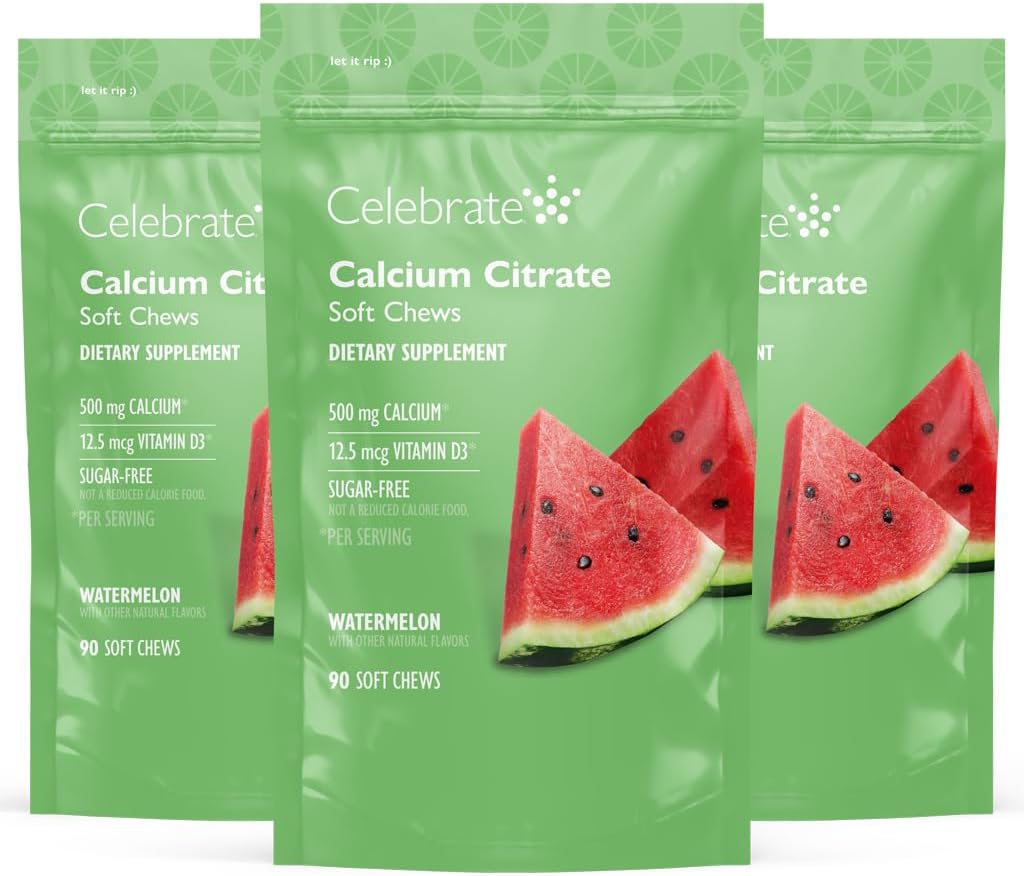 Celebrate Vitamins Bariatric Calcium Citrate Soft Chews for Health