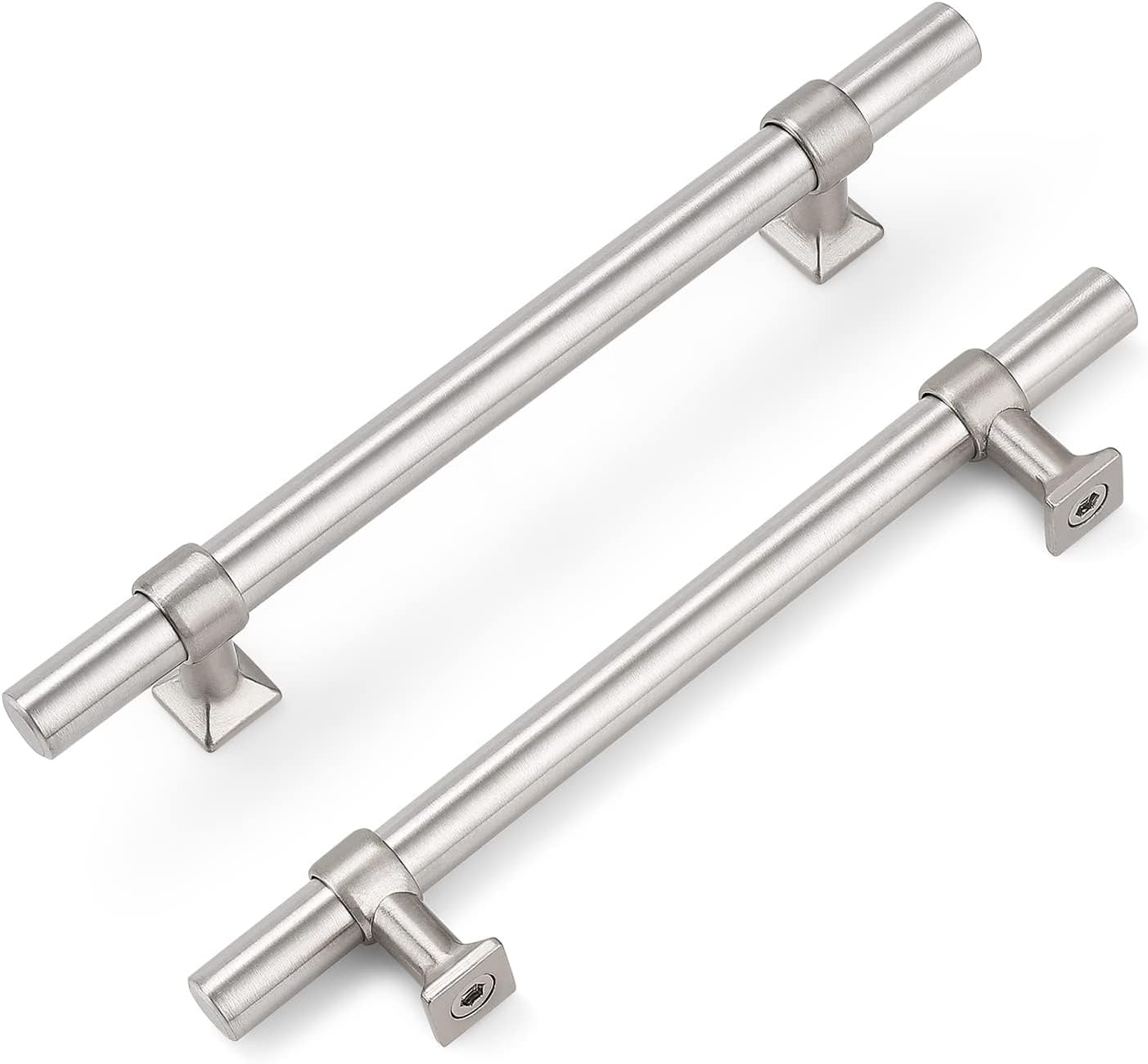 Brushed Nickel Cabinet Handles - 30 Pack T Bar Pulls for Drawers