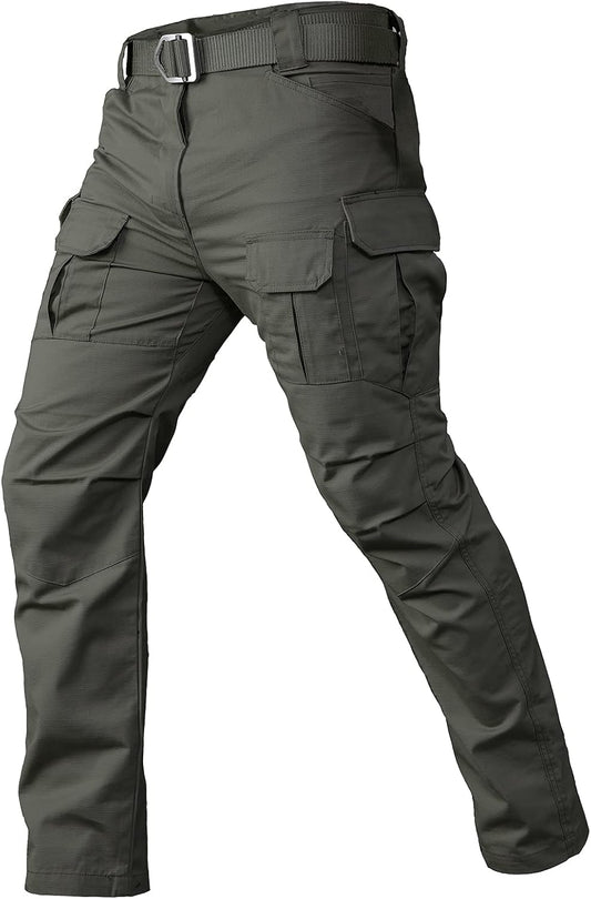 Men's Tactical Cargo Pants Waterproof Lightweight Rip Stop EDC