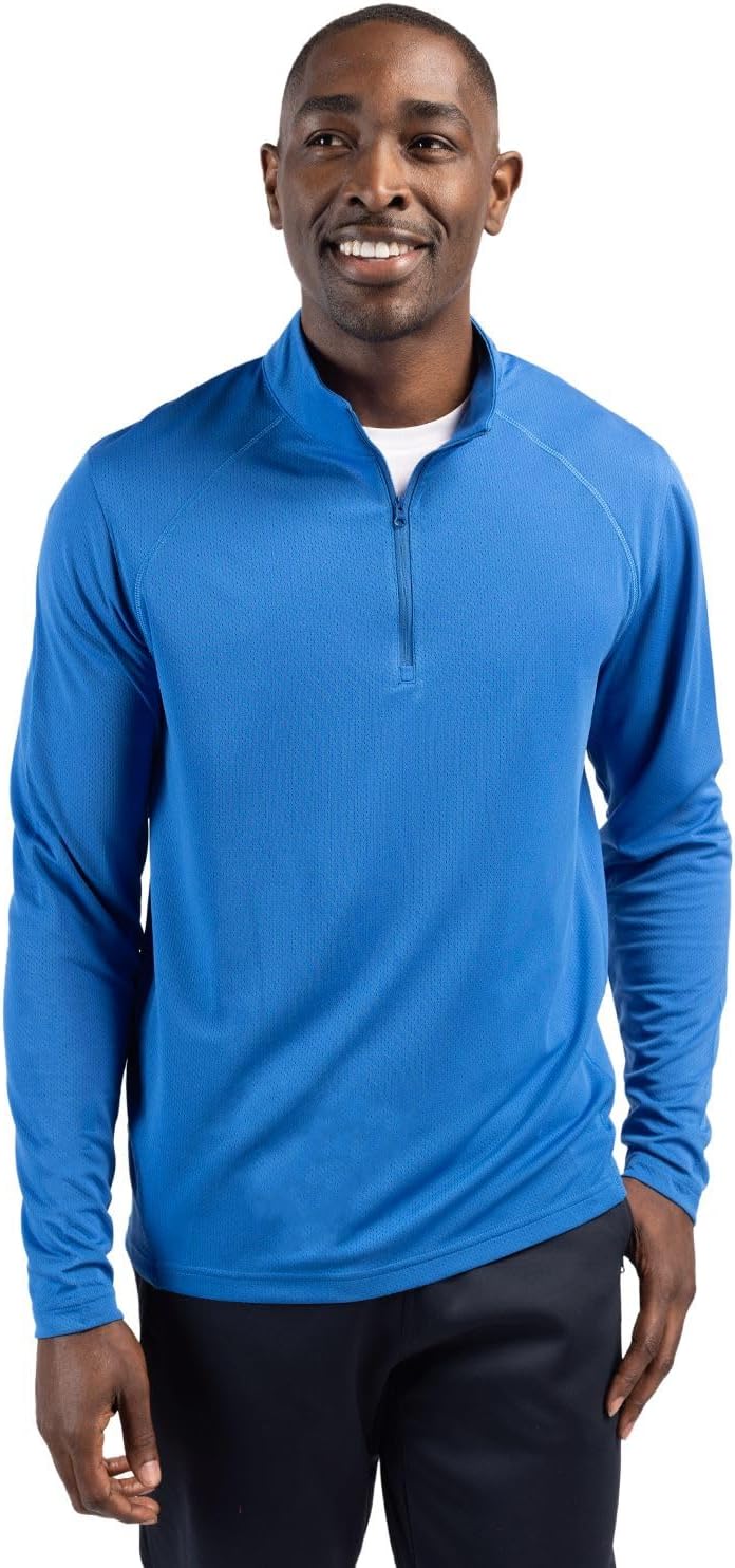 Clique Men's Half Zip Tech Pullover, White XL - Stay Cool!