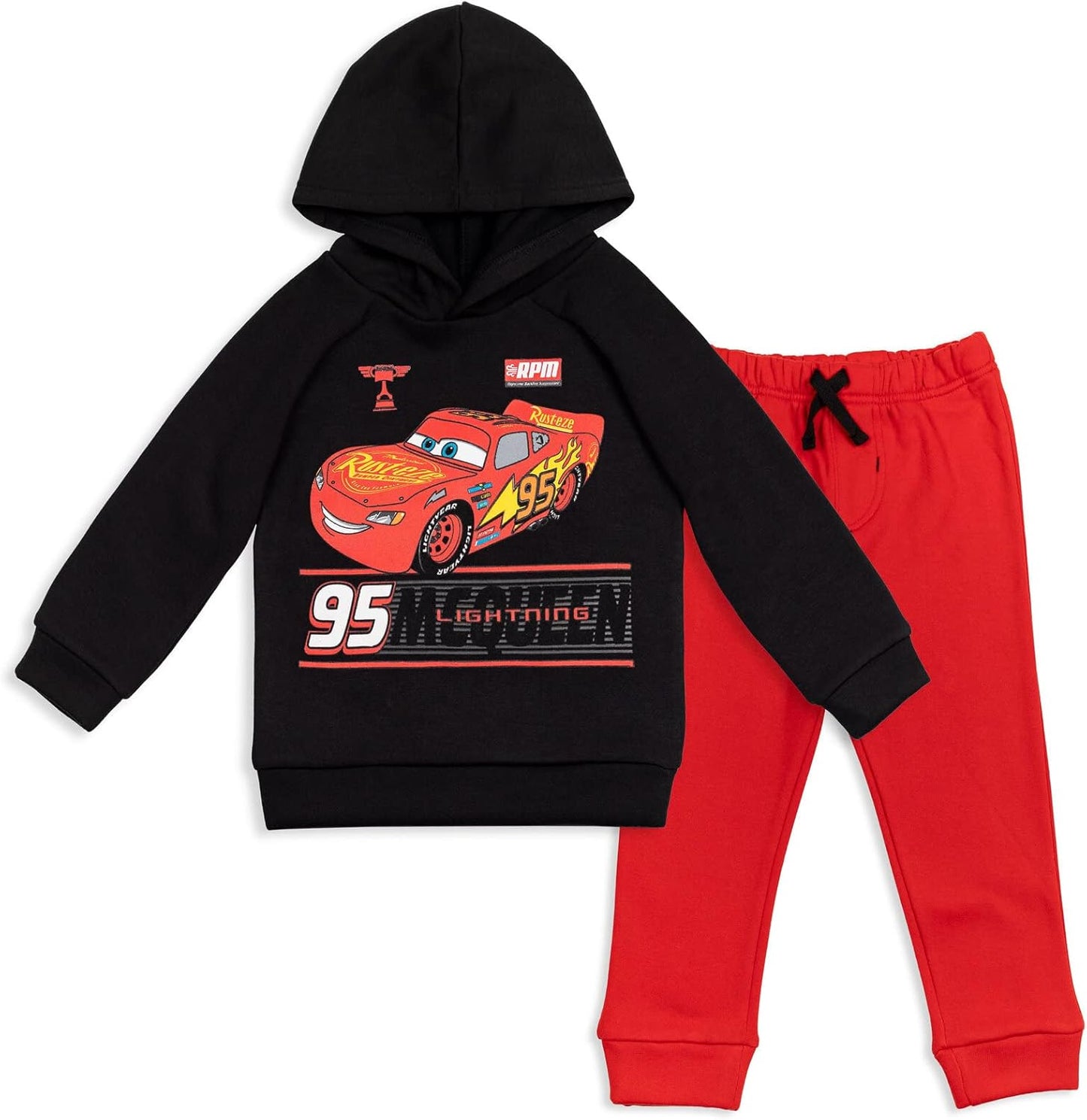 Disney Pixar Cars Lightning McQueen Fleece Hoodie & Pants Set