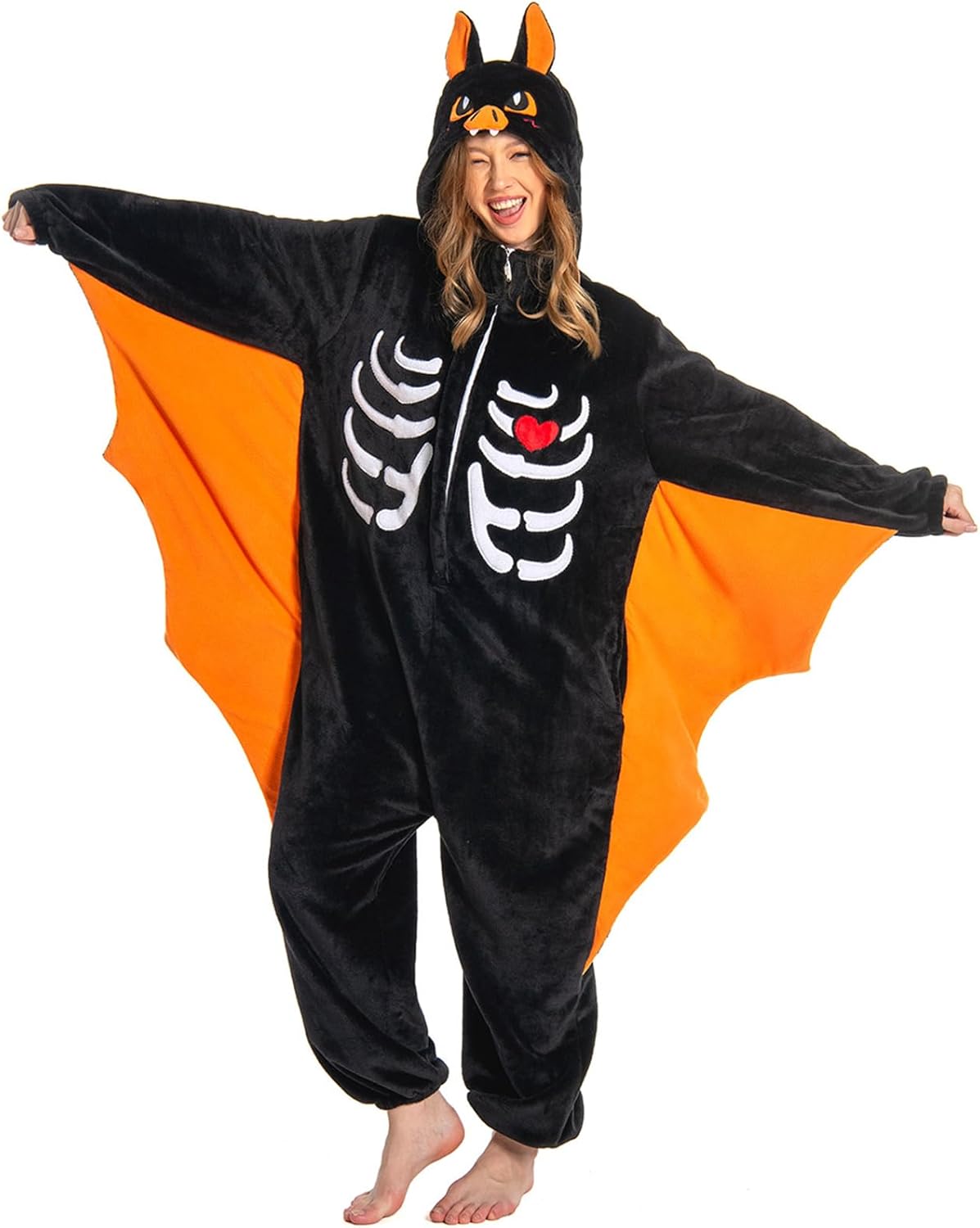 OLAOLA Adult Onesie Bat Costume for Fun Halloween Parties