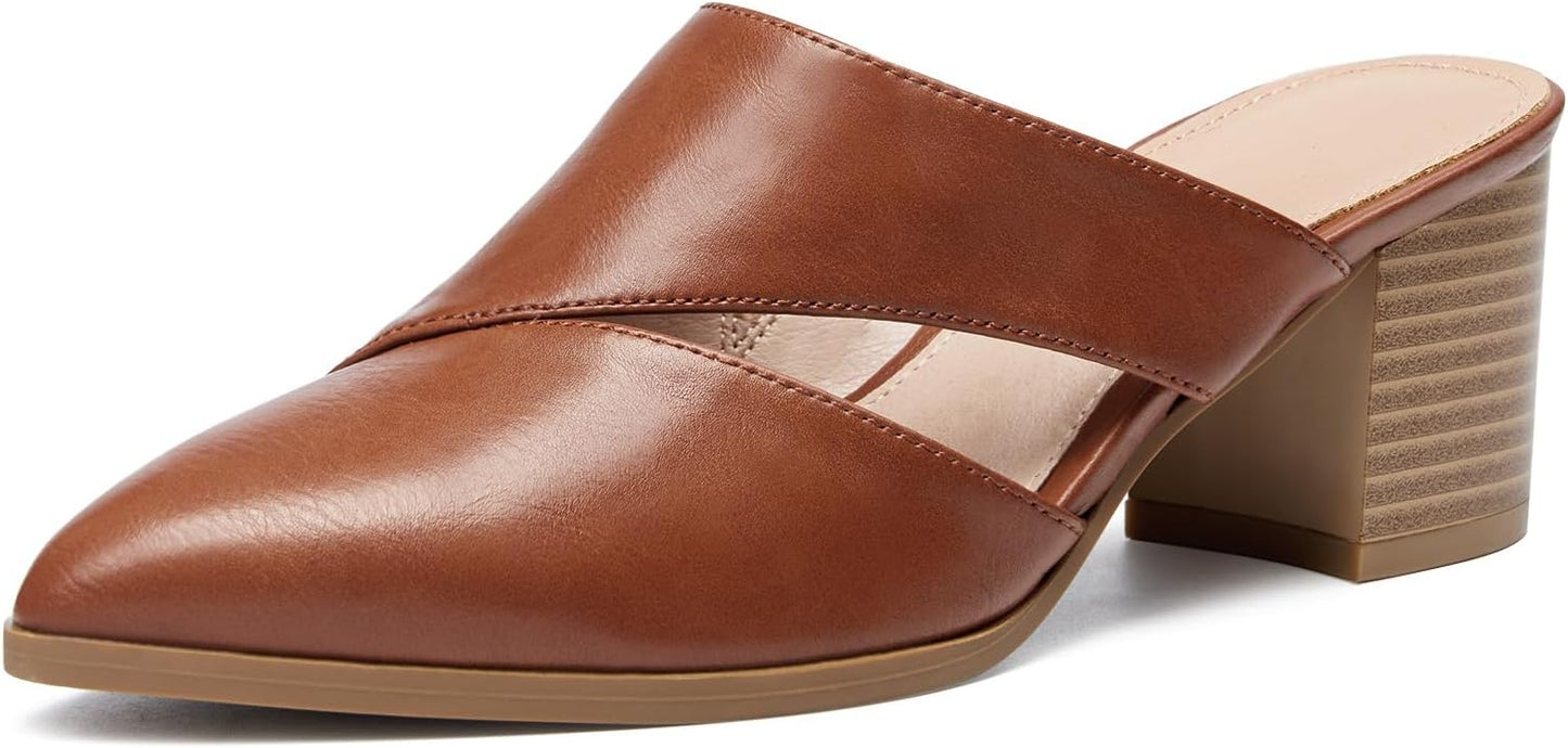 Syktkmx Women's Cutout Backless Mules for Stylish Comfort