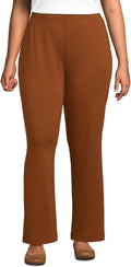 Lands' End Women's Relaxed Fit Sport Knit High Rise Pants - Comfy