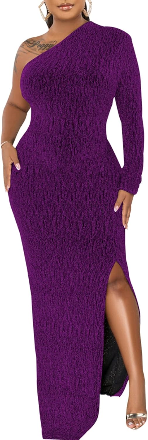 Elegant Women's Formal Evening Gowns with High Split Design