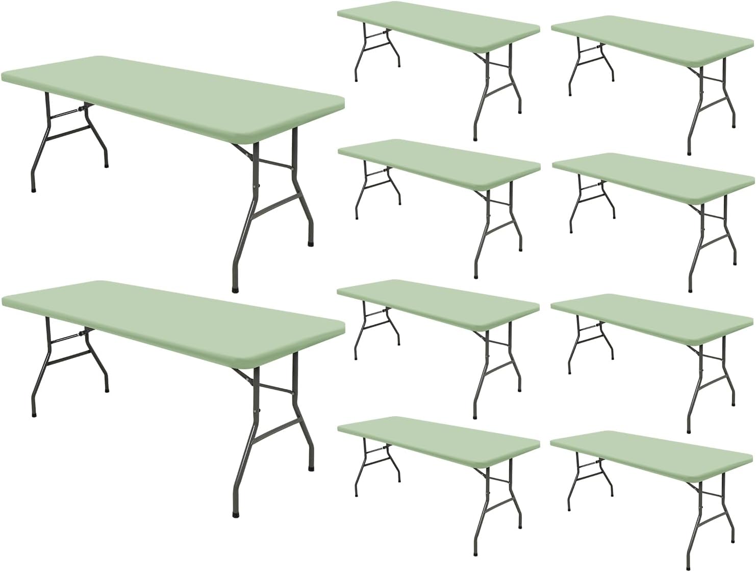 10 Pack Picnic Table Cover Elastic Fitted for 6 Foot Tables