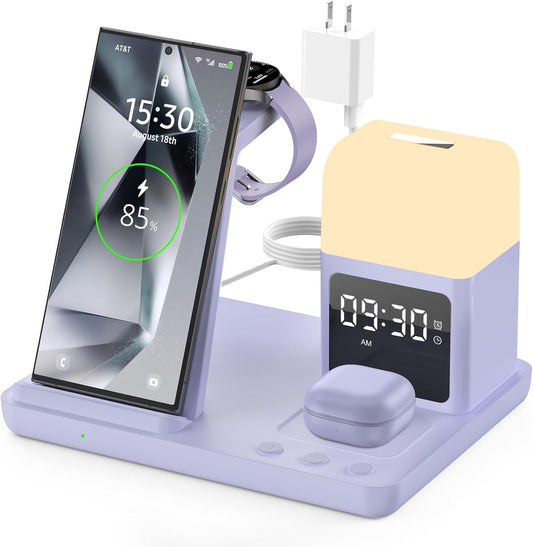 Wireless Charger for Samsung Devices - 6 in 1 Fast Charging Station