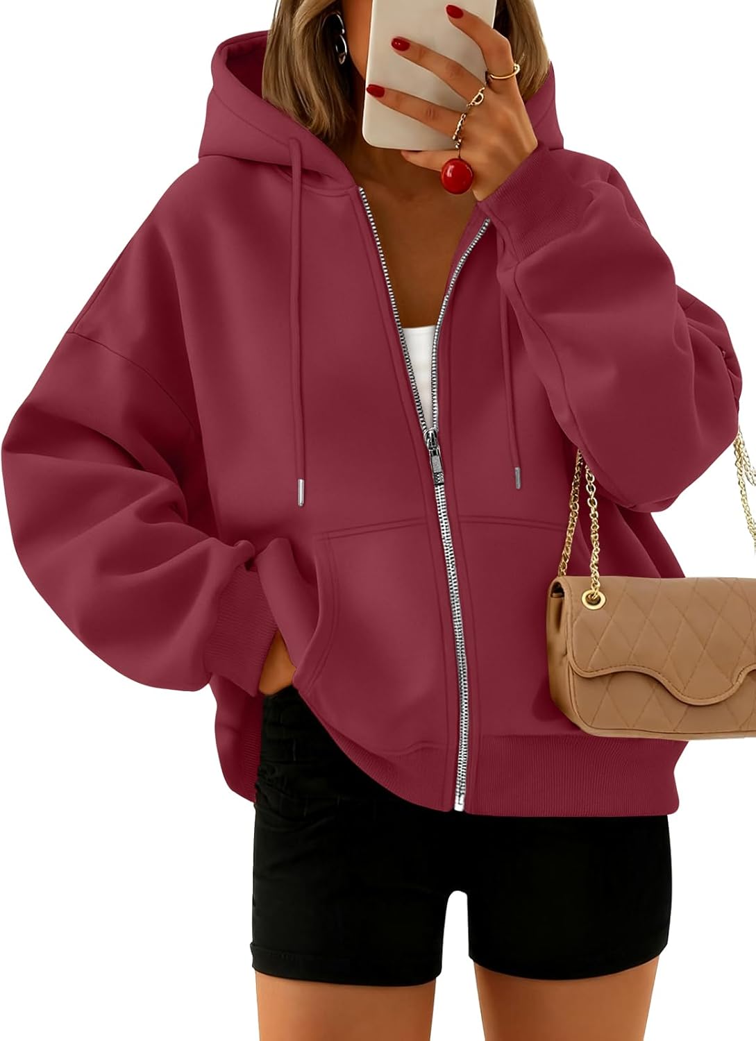 Trendy Queen Zip Up Hoodies for Women - Cozy Fall Fashion