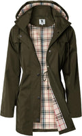 SaphiRose Women's Long Hooded Rain Jacket - Lightweight Weather Shield