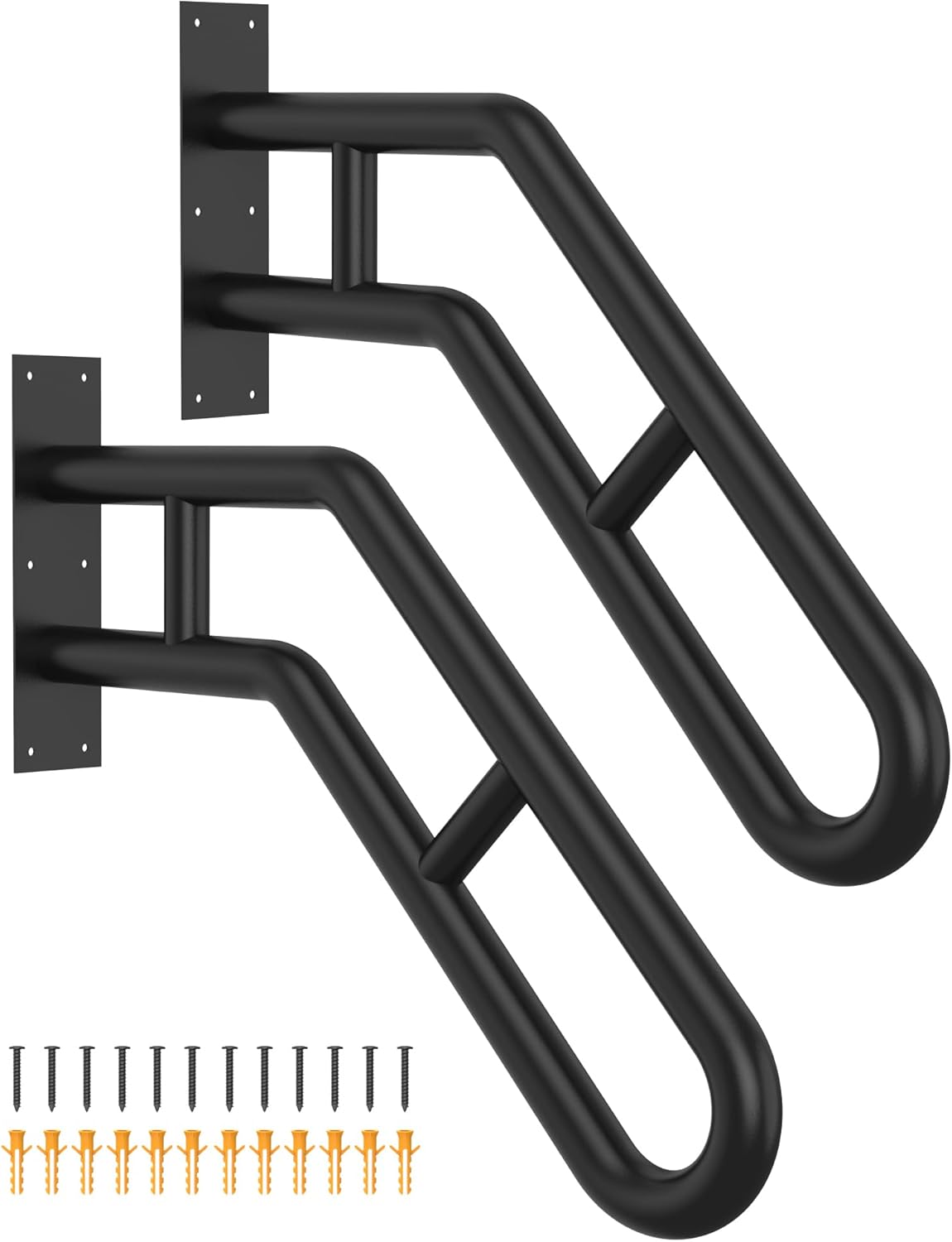 Wall Mount Handrail for Garage and Porch - 25.8in Black Grab Bar