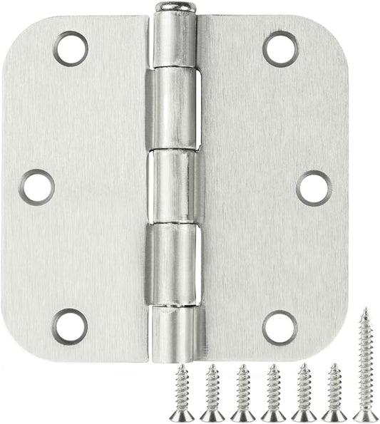 100 Pack Brushed Nickel Interior Door Hinges 3.5 inch for Home