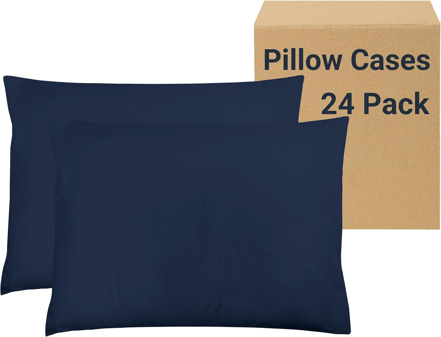 ZPECC King Pillow Cases Bulk 24 Pack - Soft Microfiber Covers