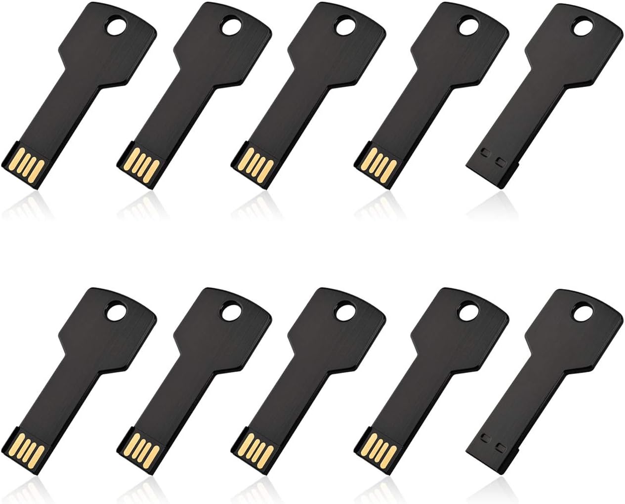 RAOYI 10 Pack 32GB USB Flash Drive with Metal Key Design