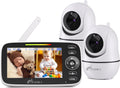 iFamily Split Screen Baby Monitor with 2 Cameras - Large 4.3in Display