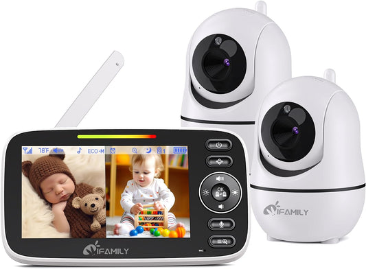 iFamily Split Screen Baby Monitor - Dual Camera, Remote Access