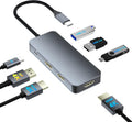 Docking Station Dual Monitor for Dell/HP/Mac - 7 in 1 USB C Hub