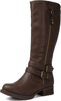 Women Knee High Riding Boots Low Heel - Comfortable All-Season Style
