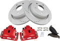 TRQ Rear Brake Pad & Rotor Kit Compatible with 2007-2018 Ram - Ceramic