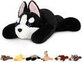 Weighted Husky Stuffed Animal 20in - 3.3 lb Cuddly Body Pillow