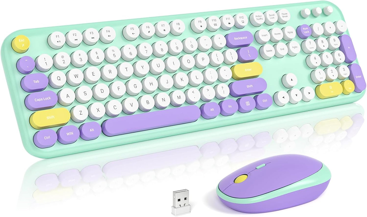 MOFII Wireless Keyboard & Mouse Combo - Retro Style Typing Bliss