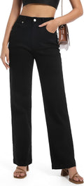 Women's High Waisted Straight Leg Jeans - Flattering Stretch Fit you