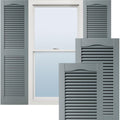 14 1/2in W x 80in H Lifetime Vinyl Open Louver Shutters - Low