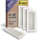 4x10 Floor Register 4 Pack - Walkable Louvered Vent Cover