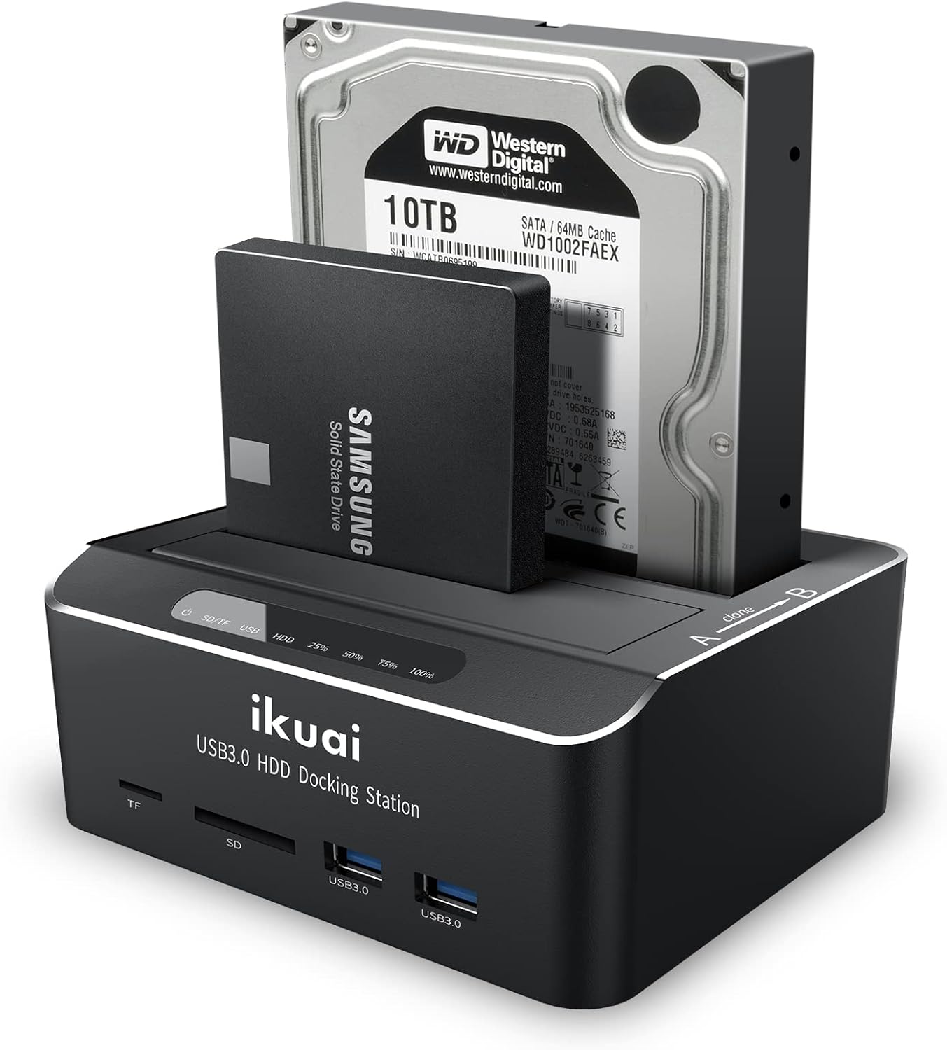 SATA to USB 3.0 Dual Bay Dock - Clone & Expand Storage