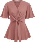 Elegant V Neck Peplum Tops for Women by GRACE KARIN - Stylish