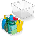 ClearSpace XL Clear Plastic Storage Bins 2 Pack - Deep Pantry & Fridge