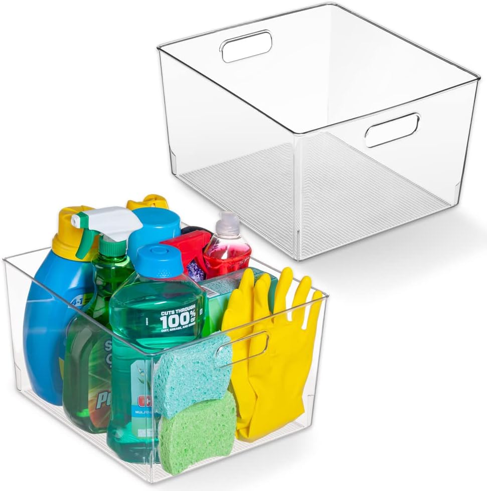 ClearSpace XL Clear Plastic Storage Bins for Home Organization