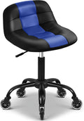 Rolling Stool with Wheels Blue - Adjustable Garage Shop Stool