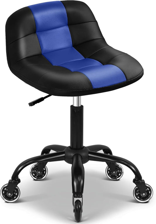 Rolling Stool with Wheels for Garage and Shop Use, Blue