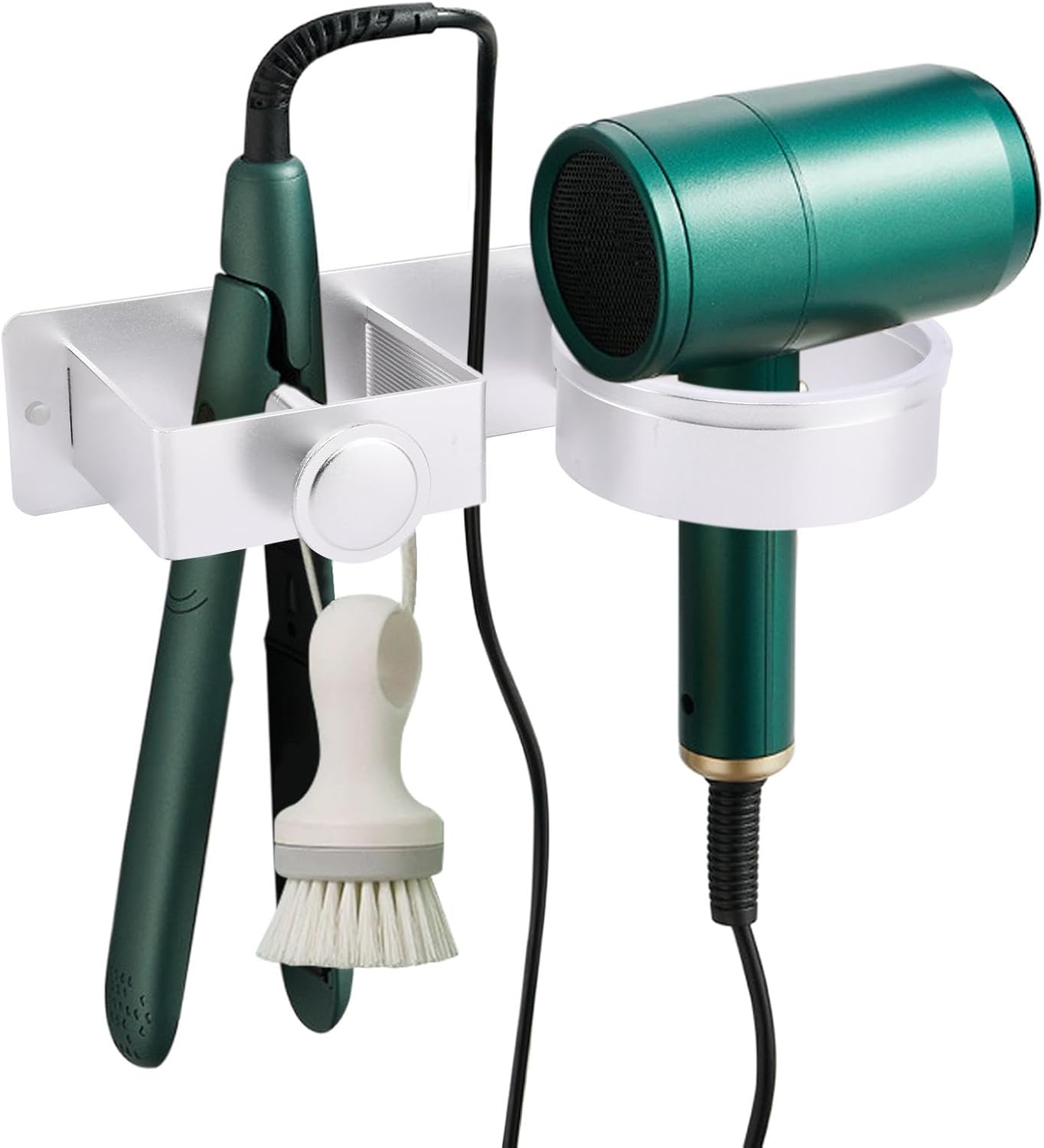 Wall-Mounted Hair Tool Organizer - Stylish Storage Solution