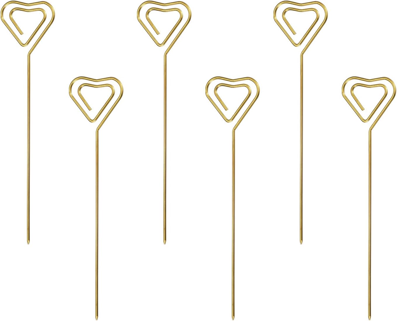 Reusable Gold Heart Cocktail Picks x6 - Elevate your drink presentation!