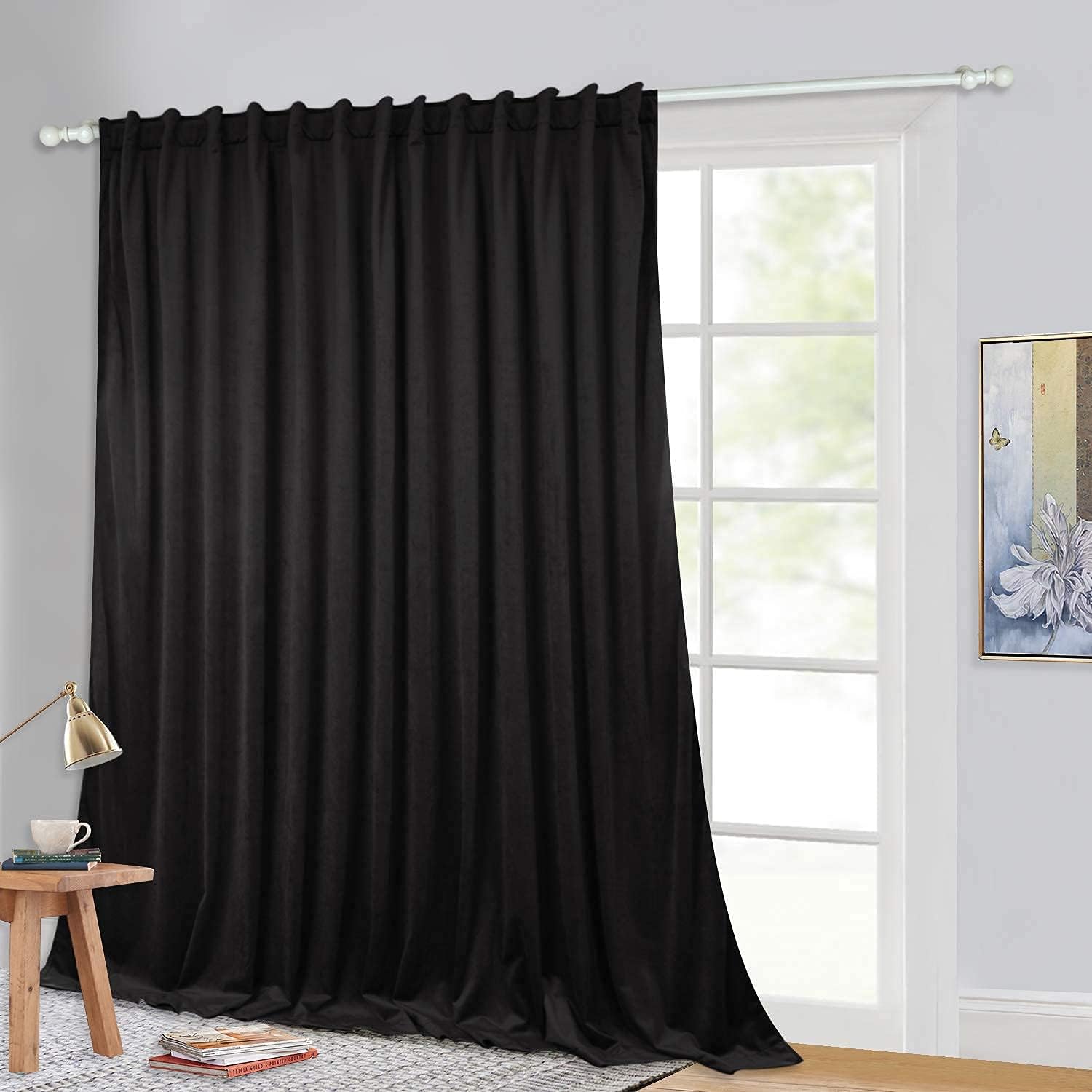 StangH Blackout Velvet Curtains - Deep Darkness Privacy