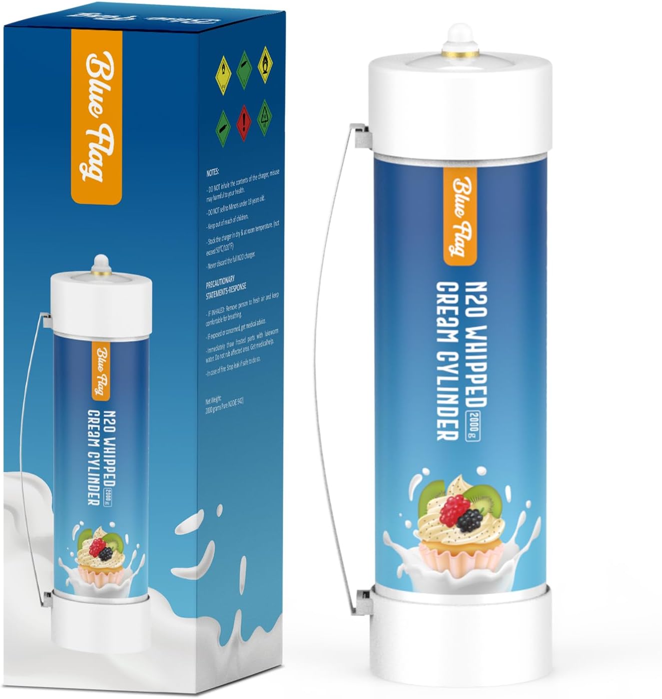 High Capacity N2O Charger for Cream Whippers