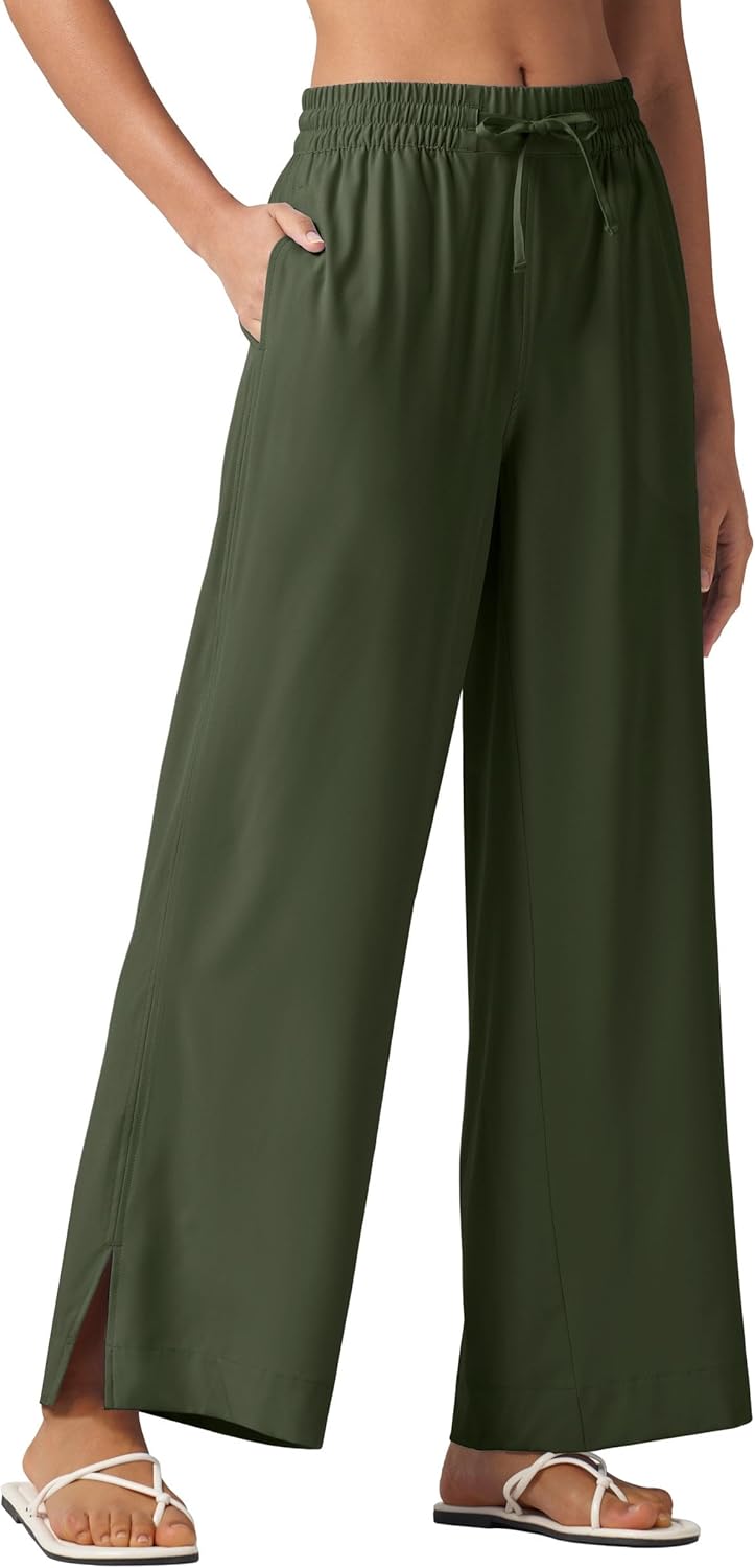 Willit Women's Wide Leg Pants for Beach and Travel Comfort
