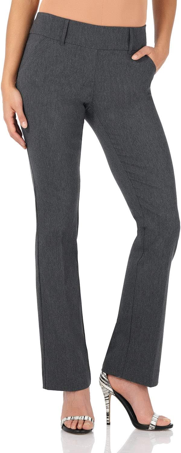Rekucci Women's Bootcut Pant with Tummy Control for Comfort