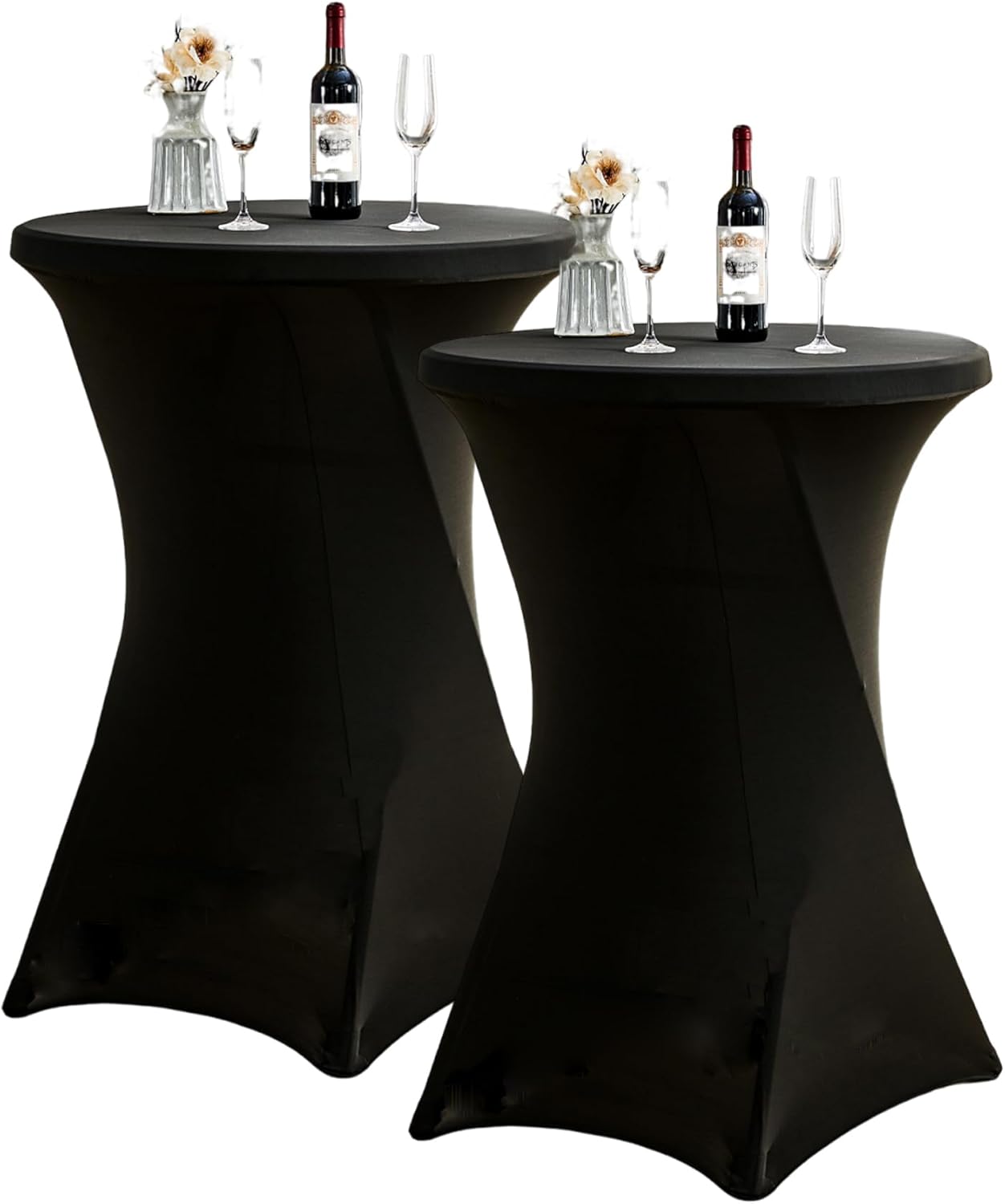 Wrinkle-Free 2 Pack Highboy Cocktail Tablecloths for Stylish Events