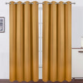 Mustard Yellow Thermal Blackout Curtains 52 x 95 in - Room Darkening