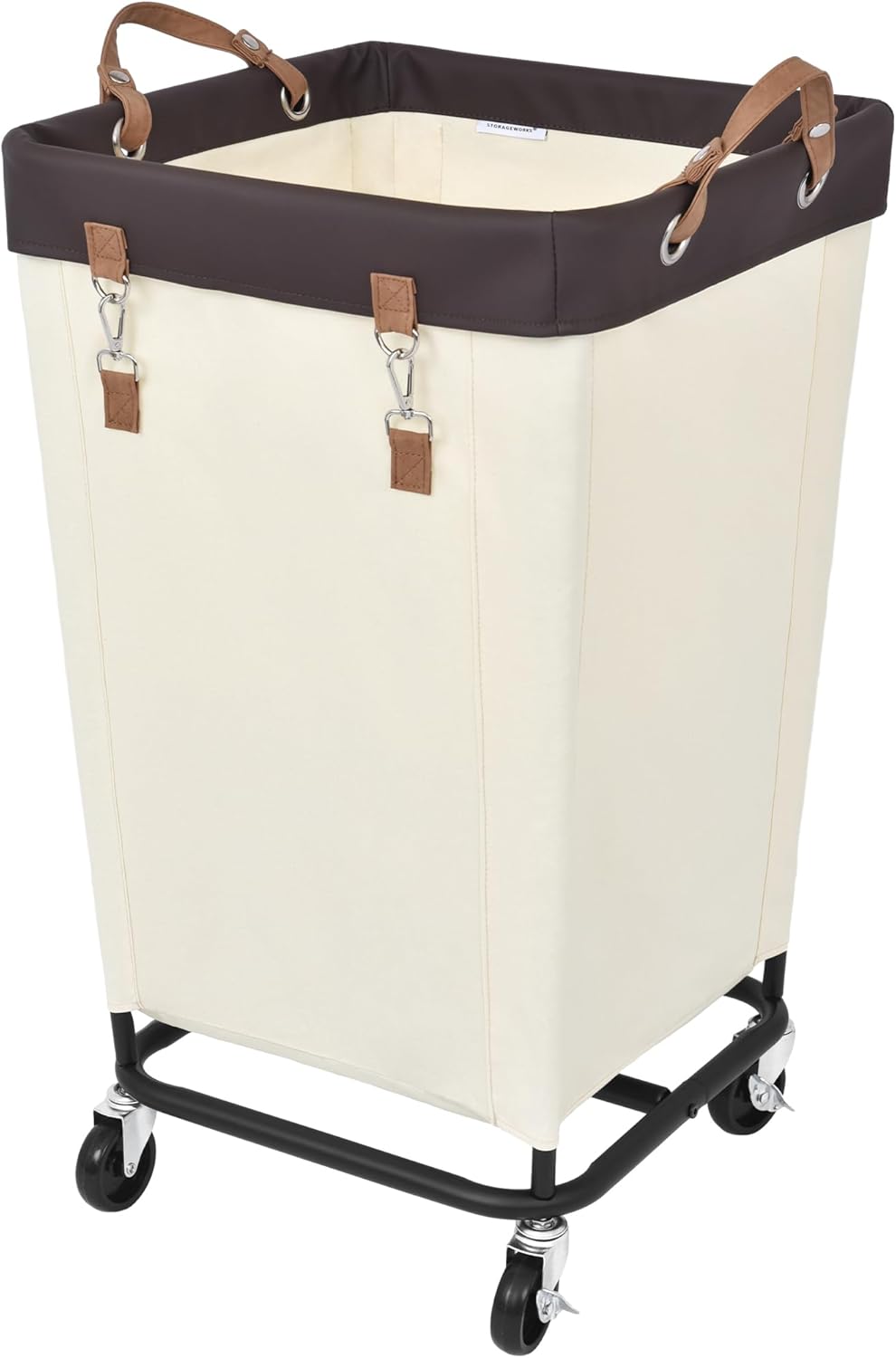 StorageWorks 160L Laundry Basket with Wheels for Easy Transport