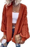 Dyexces Womens Oversized Cardigan Sweaters Open Front Cable Knit