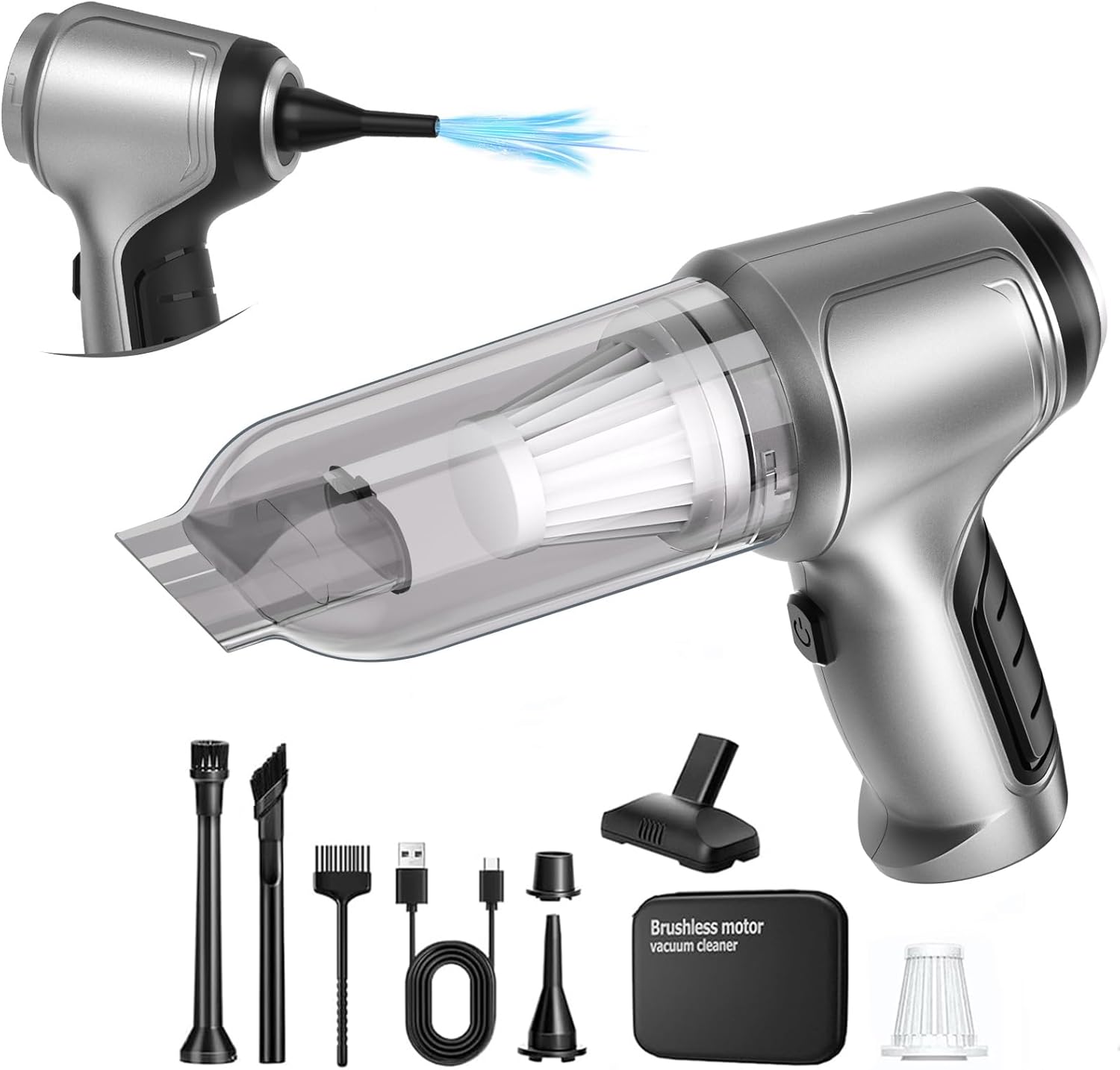 Powerful 3-in-1 Cordless Car Vacuum - CLZFXS
