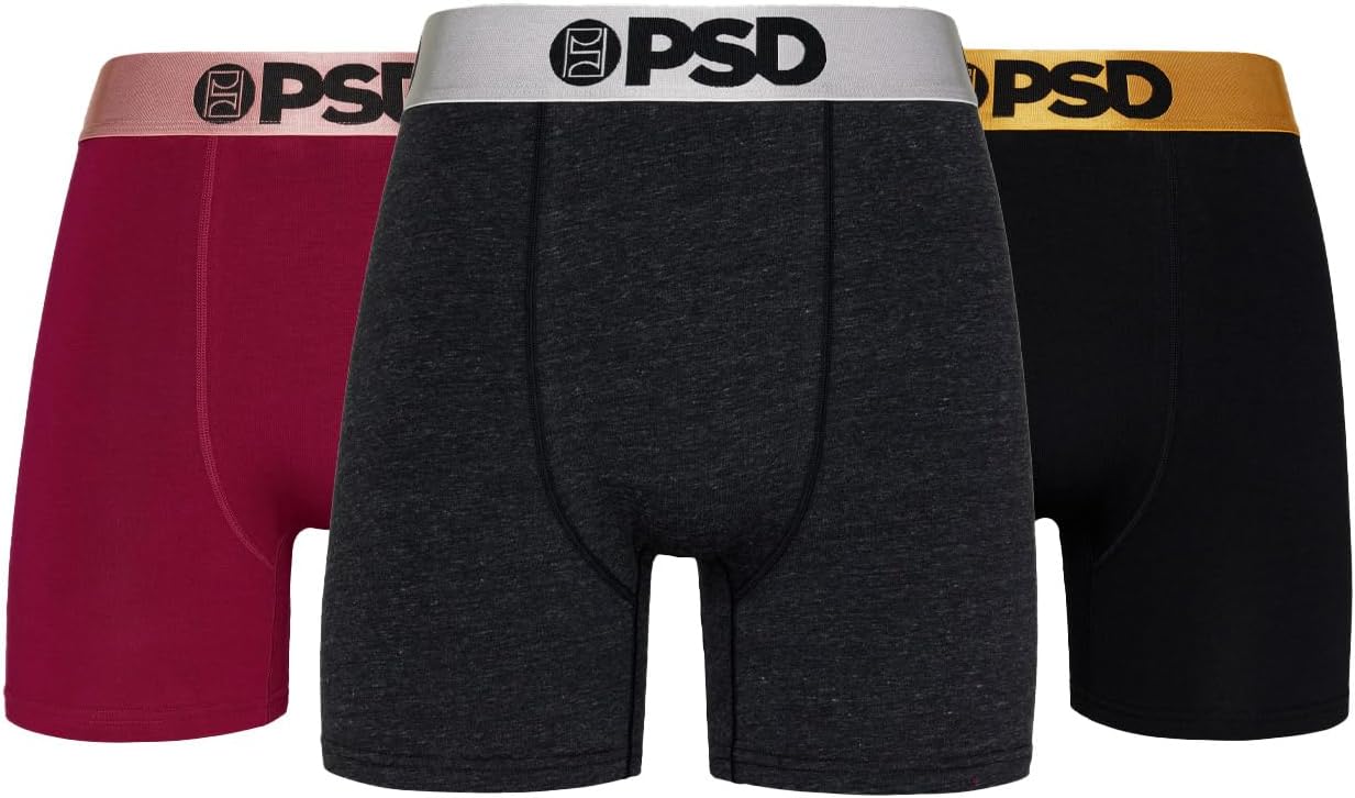PSD Men's Cotton Underwear - 5 Inch Mid-Length Boxer Briefs