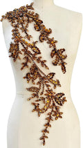 Shining Acrylic Rhinestones on Lace Applique Sewing Beads Trim Patches