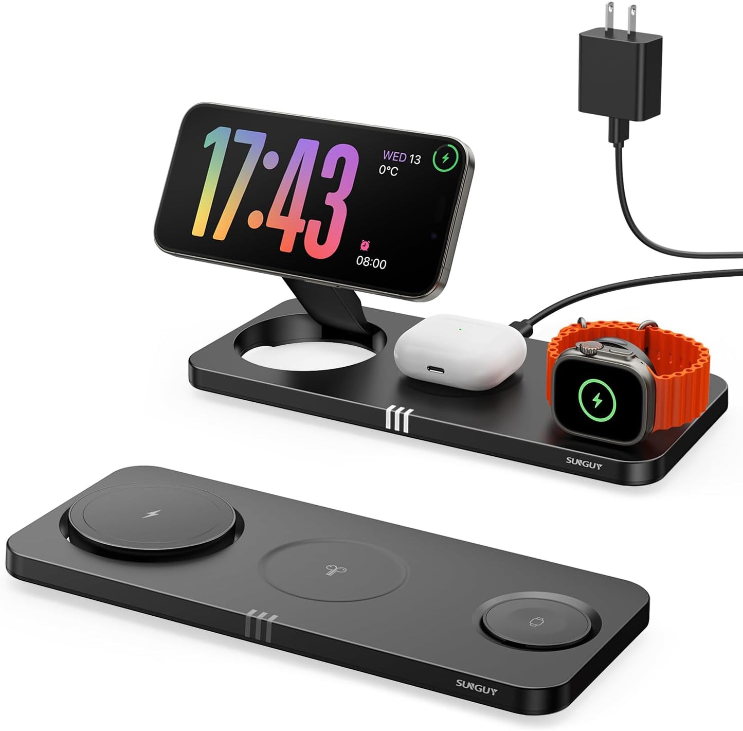 3 in 1 Wireless Charging Station for Apple Devices - Fast Charger