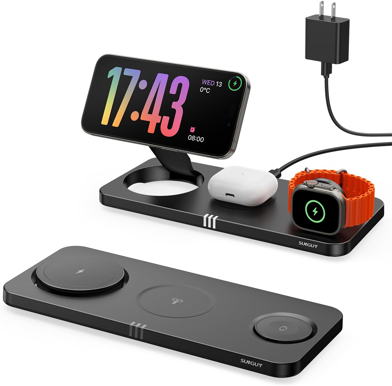 3 in 1 Wireless Charging Station for Apple Devices - Fast Charger